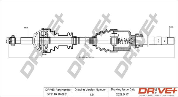 Dr!ve+ DP2110.10.0281 - Приводной вал autosila-amz.com