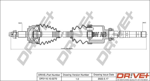 Dr!ve+ DP2110.10.0270 - Приводной вал autosila-amz.com