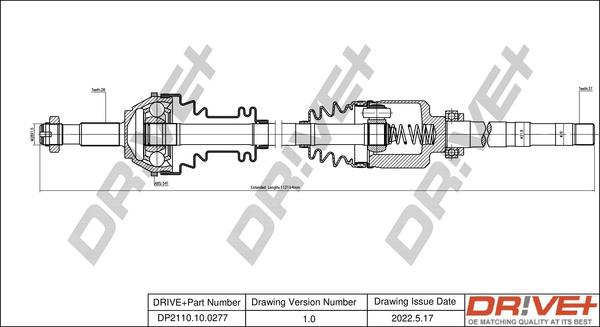 Dr!ve+ DP2110.10.0277 - Приводной вал autosila-amz.com