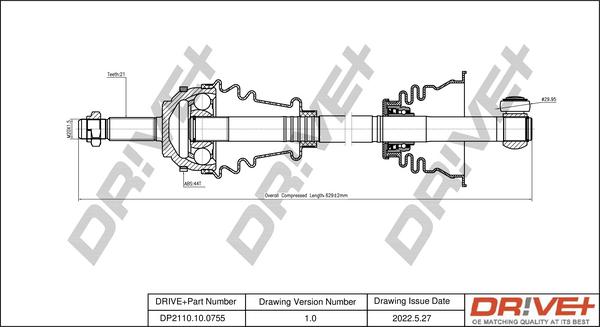 Dr!ve+ DP2110.10.0755 - Приводной вал autosila-amz.com