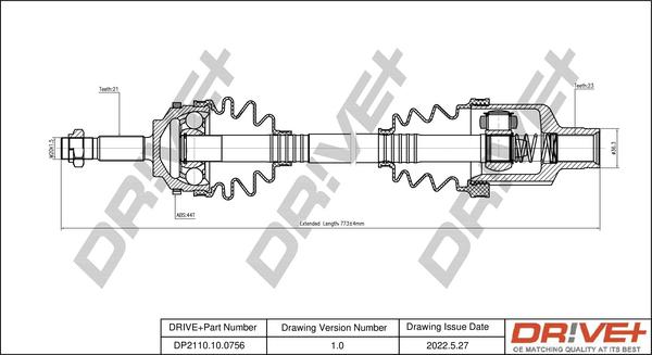 Dr!ve+ DP2110.10.0756 - Приводной вал autosila-amz.com