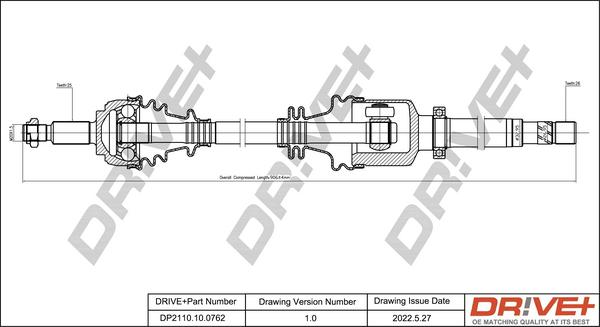 Dr!ve+ DP2110.10.0762 - Приводной вал autosila-amz.com