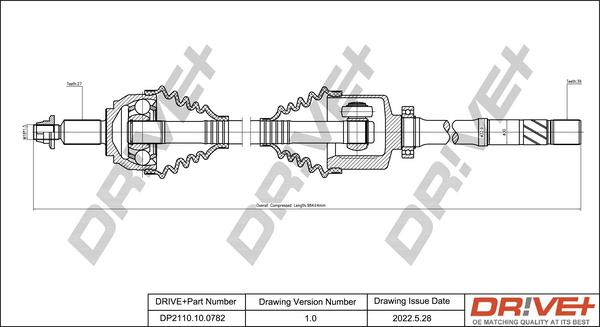 Dr!ve+ DP2110.10.0782 - Приводной вал autosila-amz.com