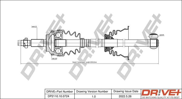 Dr!ve+ DP2110.10.0724 - Приводной вал autosila-amz.com