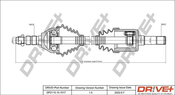 Dr!ve+ DP2110.10.1017 - Приводной вал autosila-amz.com