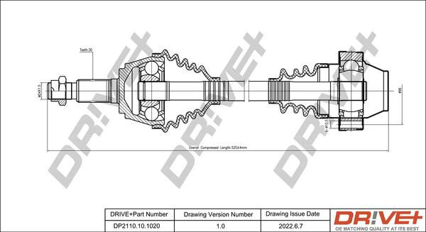 Dr!ve+ DP2110.10.1020 - Приводной вал autosila-amz.com