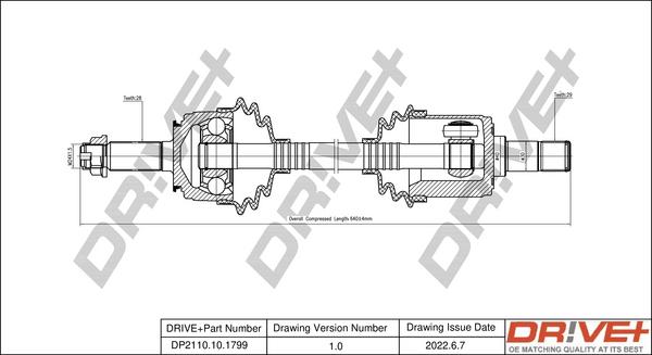 Dr!ve+ DP2110.10.1799 - Приводной вал autosila-amz.com