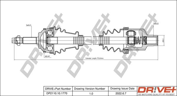 Dr!ve+ DP2110.10.1770 - Приводной вал autosila-amz.com