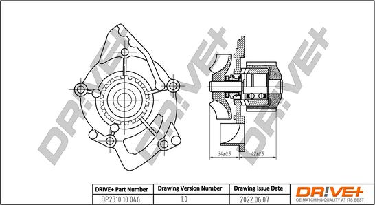 Dr!ve+ DP2310.10.046 - Водяной насос autosila-amz.com