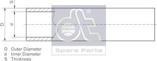 DT Spare Parts 9.86016 - Трубка пластиковая мерная (1м) autosila-amz.com