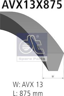 DT Spare Parts 4.80526 - Поликлиновой ремень AVX 13 x 875 mm autosila-amz.com