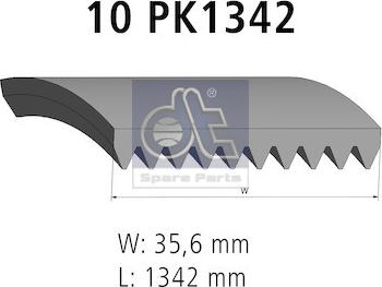 DT Spare Parts 6.31531 - Поликлиновой ремень autosila-amz.com