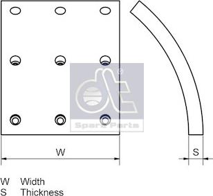 DT Spare Parts 1.35007 - Комплект тормозных башмаков, барабанные тормоза autosila-amz.com