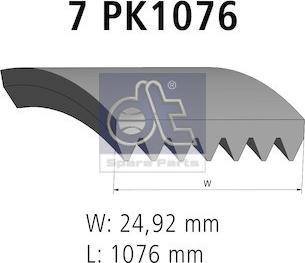 DT Spare Parts 12.15422 - Поликлиновой ремень autosila-amz.com