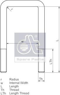 DT Spare Parts 2.61933 - Стремянка рессоры autosila-amz.com