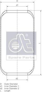 DT Spare Parts 2.62435 - Кожух пневматической рессоры autosila-amz.com