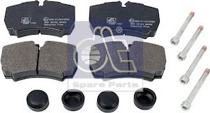 DT Spare Parts 7.92614 - Тормозные колодки, дисковые, комплект autosila-amz.com