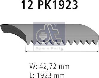 DT Spare Parts 7.54857 - Поликлиновой ремень autosila-amz.com