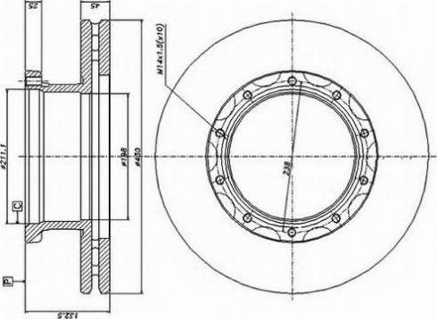 Duron DCR145A - Тормозной диск autosila-amz.com