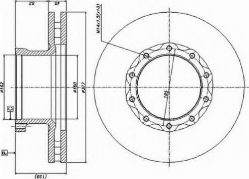 Duron DCR147A - Тормозной диск autosila-amz.com