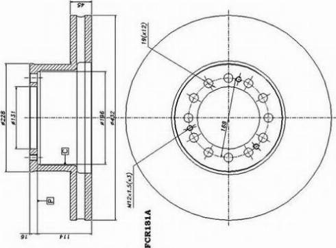 Duron DCR181A - Тормозной диск autosila-amz.com