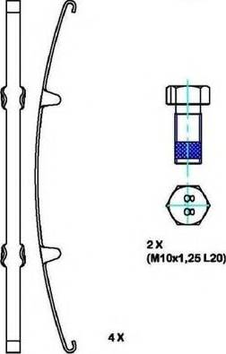 Duron DCV1952B - Тормозные колодки, дисковые, комплект autosila-amz.com