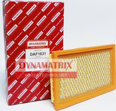 Dynamatrix DAF1631 - Воздушный фильтр, двигатель autosila-amz.com