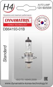 Dynamatrix DB64193-01B - Лампа накаливания, основная фара autosila-amz.com