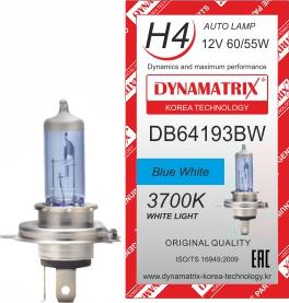 Dynamatrix DB64193BW - Лампа накаливания, основная фара autosila-amz.com