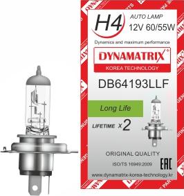 Dynamatrix DB64193LLF - Лампа накаливания, основная фара autosila-amz.com