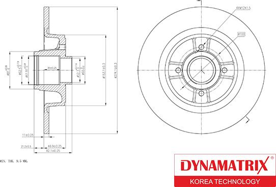 Dynamatrix DBD1656 - Тормозной диск autosila-amz.com