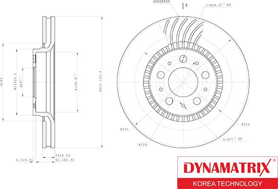 Dynamatrix DBD1078 - Тормозной диск autosila-amz.com