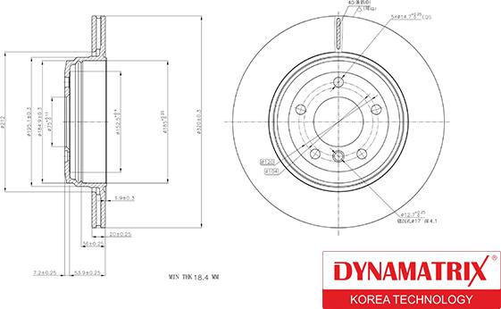 Dynamatrix DBD1260 - Тормозной диск autosila-amz.com