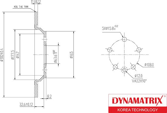 Dynamatrix DBD1720 - Тормозной диск autosila-amz.com