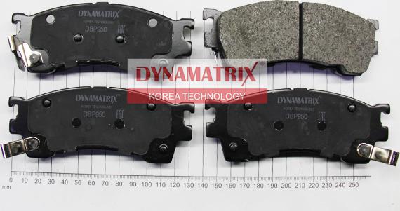 Dynamatrix DBP950 - Тормозные колодки, дисковые, комплект autosila-amz.com