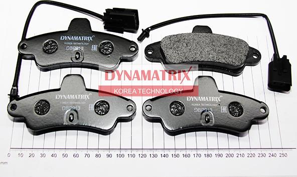 Dynamatrix DBP913 - Тормозные колодки, дисковые, комплект autosila-amz.com