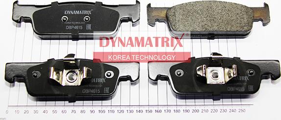 Dynamatrix DBP4615 - Тормозные колодки, дисковые, комплект autosila-amz.com