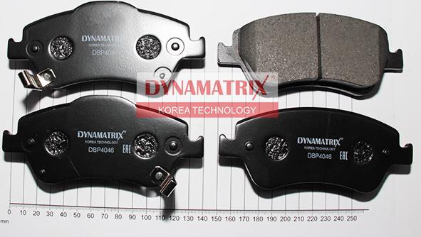 Dynamatrix DBP4046 - Тормозные колодки, дисковые, комплект autosila-amz.com