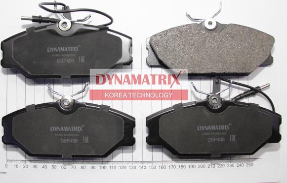 Dynamatrix DBP406 - Тормозные колодки, дисковые, комплект autosila-amz.com
