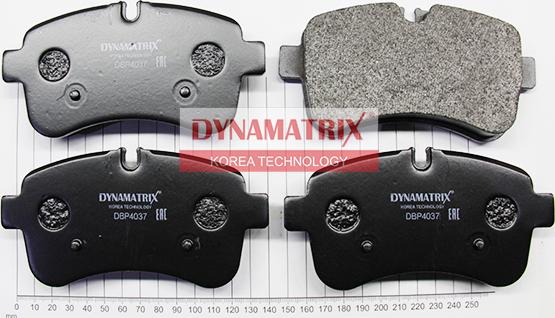 Dynamatrix DBP4037 - Тормозные колодки, дисковые, комплект autosila-amz.com