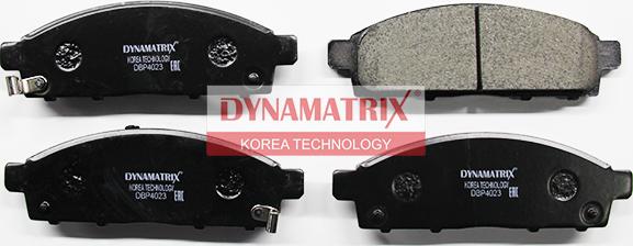 Dynamatrix DBP4023 - Тормозные колодки, дисковые, комплект autosila-amz.com