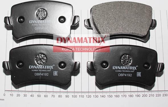 Dynamatrix DBP4192 - Тормозные колодки, дисковые, комплект autosila-amz.com