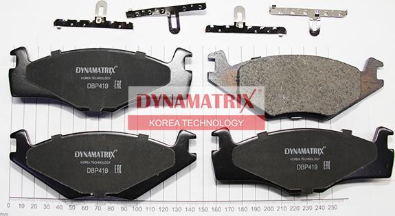 Dynamatrix DBP419 - Тормозные колодки, дисковые, комплект autosila-amz.com