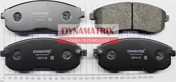 Dynamatrix DBP4148 - Тормозные колодки, дисковые, комплект autosila-amz.com