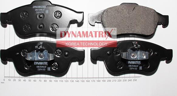 Dynamatrix DBP4180 - Тормозные колодки, дисковые, комплект autosila-amz.com
