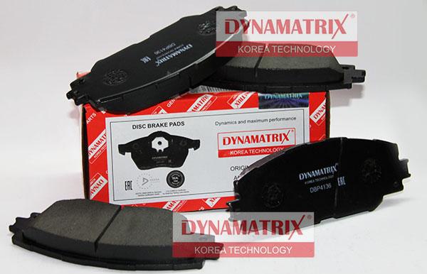 Dynamatrix DBP4136 - Тормозные колодки, дисковые, комплект autosila-amz.com