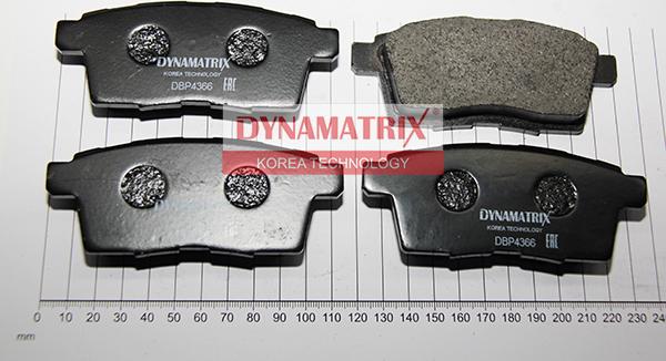 Dynamatrix DBP4366 - Тормозные колодки, дисковые, комплект autosila-amz.com