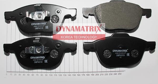 Dynamatrix DBP4319 - Тормозные колодки, дисковые, комплект autosila-amz.com