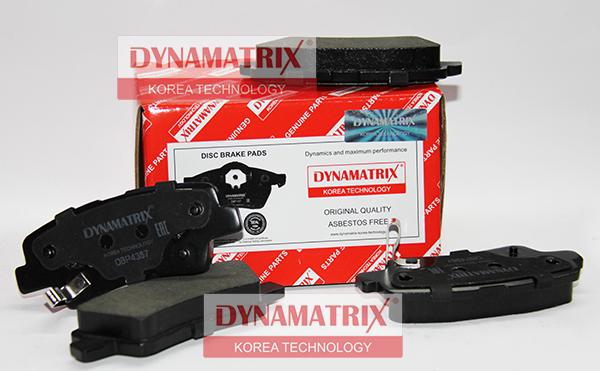 Dynamatrix DBP4387 - Тормозные колодки, дисковые, комплект autosila-amz.com