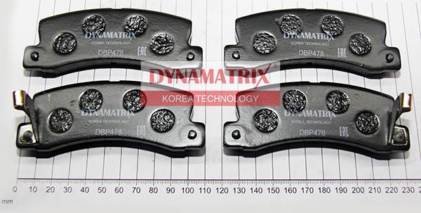 Dynamatrix DBP478 - Тормозные колодки, дисковые, комплект autosila-amz.com